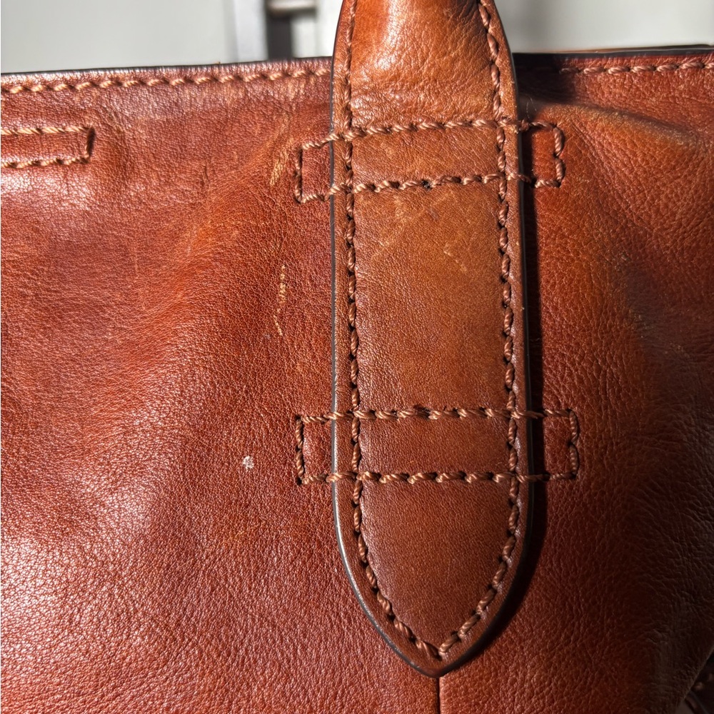 FRYE Brown Leather Tote Bag - Picture 4 of 9